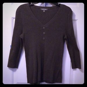Ribbed V neck, sweater